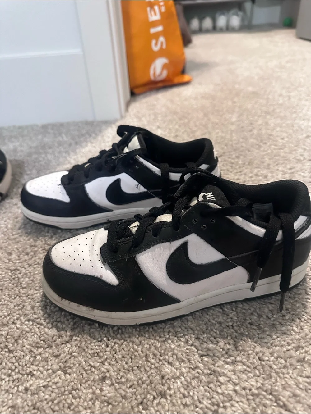 Nike Kids Black and White Low-Top Sneakers